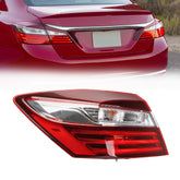 Driver Side Tail Light Compatible with Honda Accord Sedan 2016 2017 Left Rear Lamp Outer Replaces# 33550T2AA21 with LED